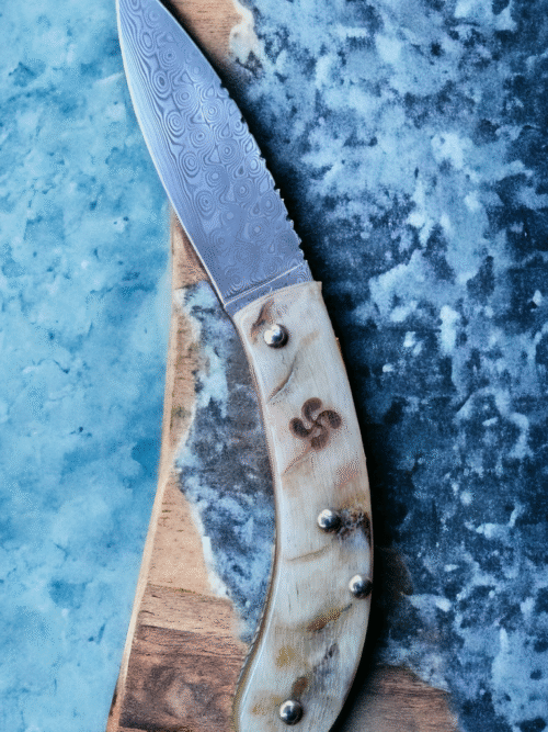 Couteau "Terre de Bergers" Damas inox