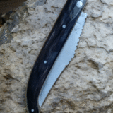 1695 Yatagan Basque knife in black horn - Image 3