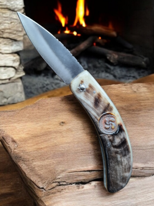 Couteau de Berger Basque corne de brebis manex