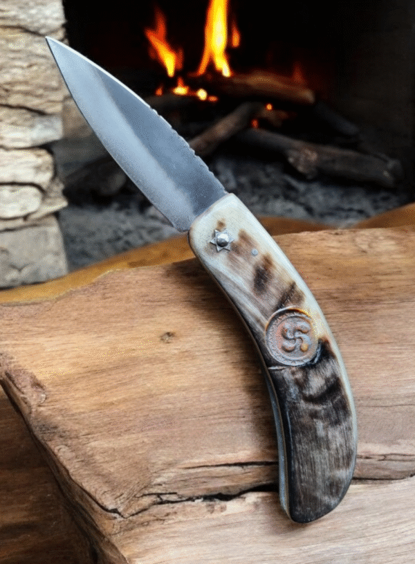 Shepherd's knife Basque sheep horn manex
