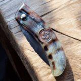 Basque Shepherd's knife black ewe's head horn - Image 2