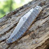 Basque yatagan knife from 1695 made entirely of Basque sheep horn (medium size). - Image 3