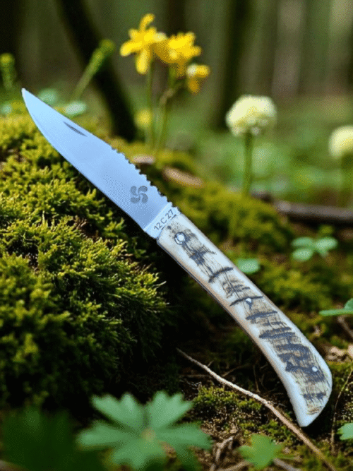 Couteau Meatzari en corne de brebis basque
